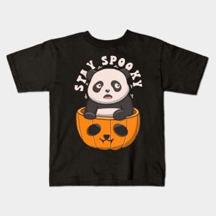 Retro Panda Stay Spooky Kids T-Shirt